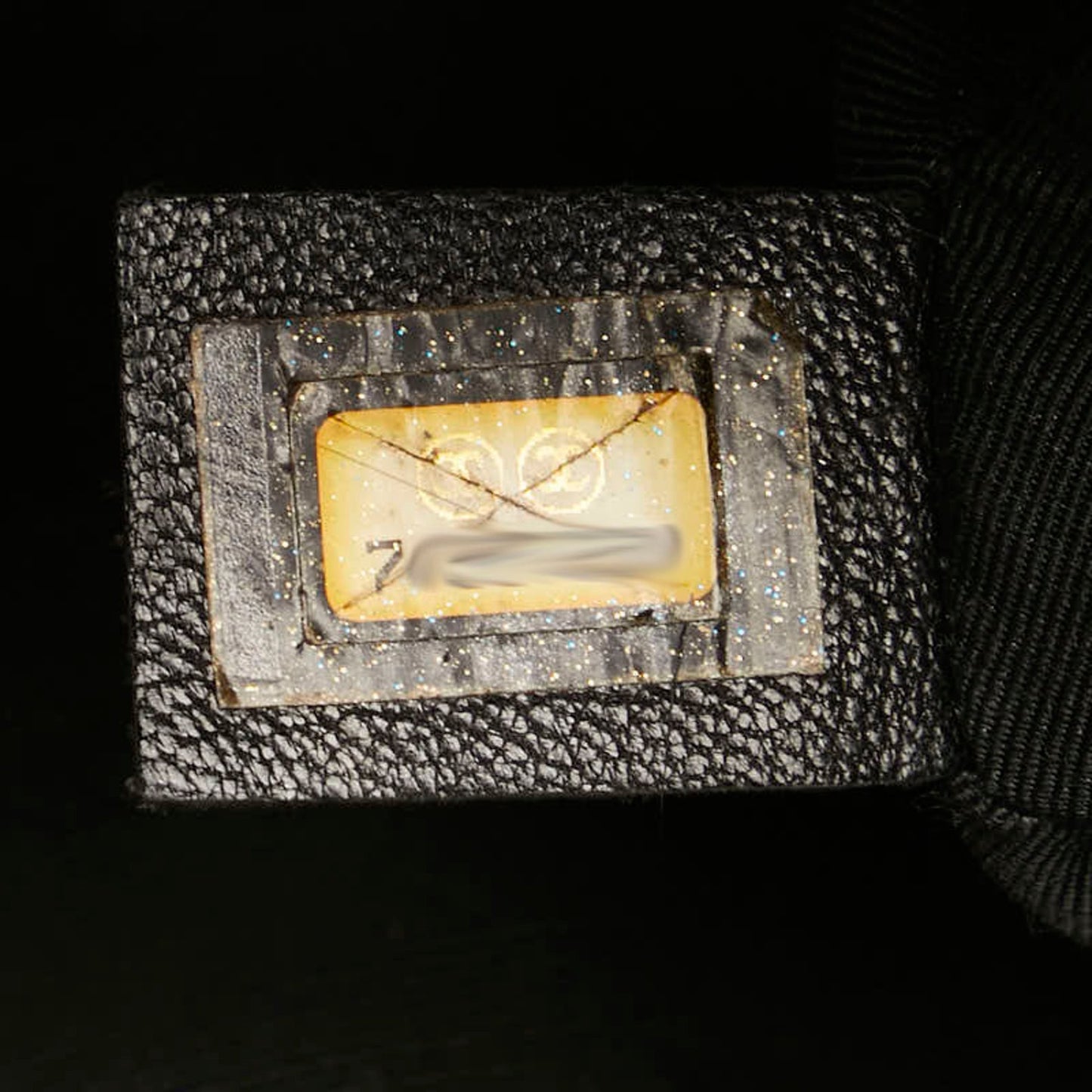 Chanel Coco Mark Pouch Black Leather