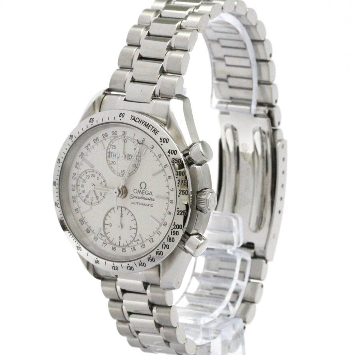 Omega Speedmaster Triple Date Steel Automatic Watch 3521.30 Polished