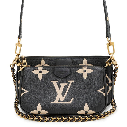 Louis Vuitton Two-Tone Monogram Empreinte Multi Pochette Accessoires Shoulder Bag M45777 Black