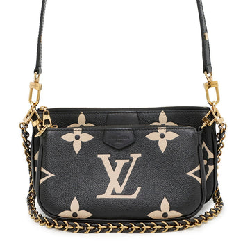 Louis Vuitton Two-Tone Monogram Empreinte Multi Pochette Accessoires Shoulder Bag M45777 Black