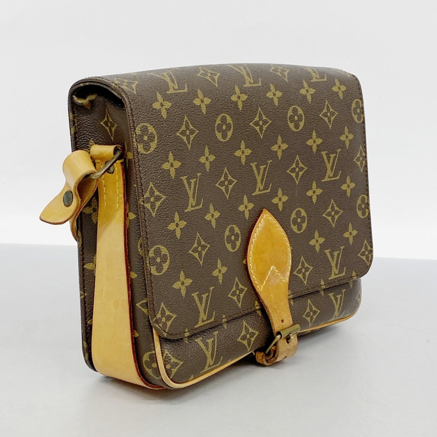 Louis Vuitton Monogram Cartouchiere Gm Shoulder Bag M51252 Brown