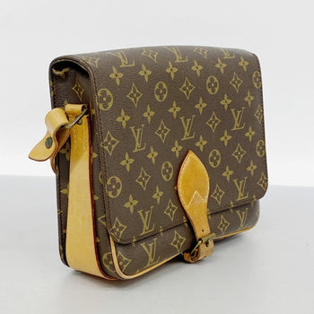 Louis Vuitton Monogram Cartouchiere Gm Shoulder Bag M51252 Brown