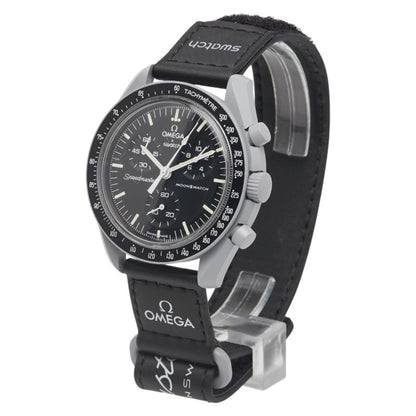 Omega X Swatch Moonswatch Mission To The Moon Watch So33M100 Quartz Movement Black Dial Ceramic