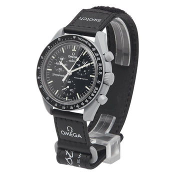 Omega X Swatch Moonswatch Mission To The Moon Watch So33M100 Quartz Movement Black Dial Ceramic