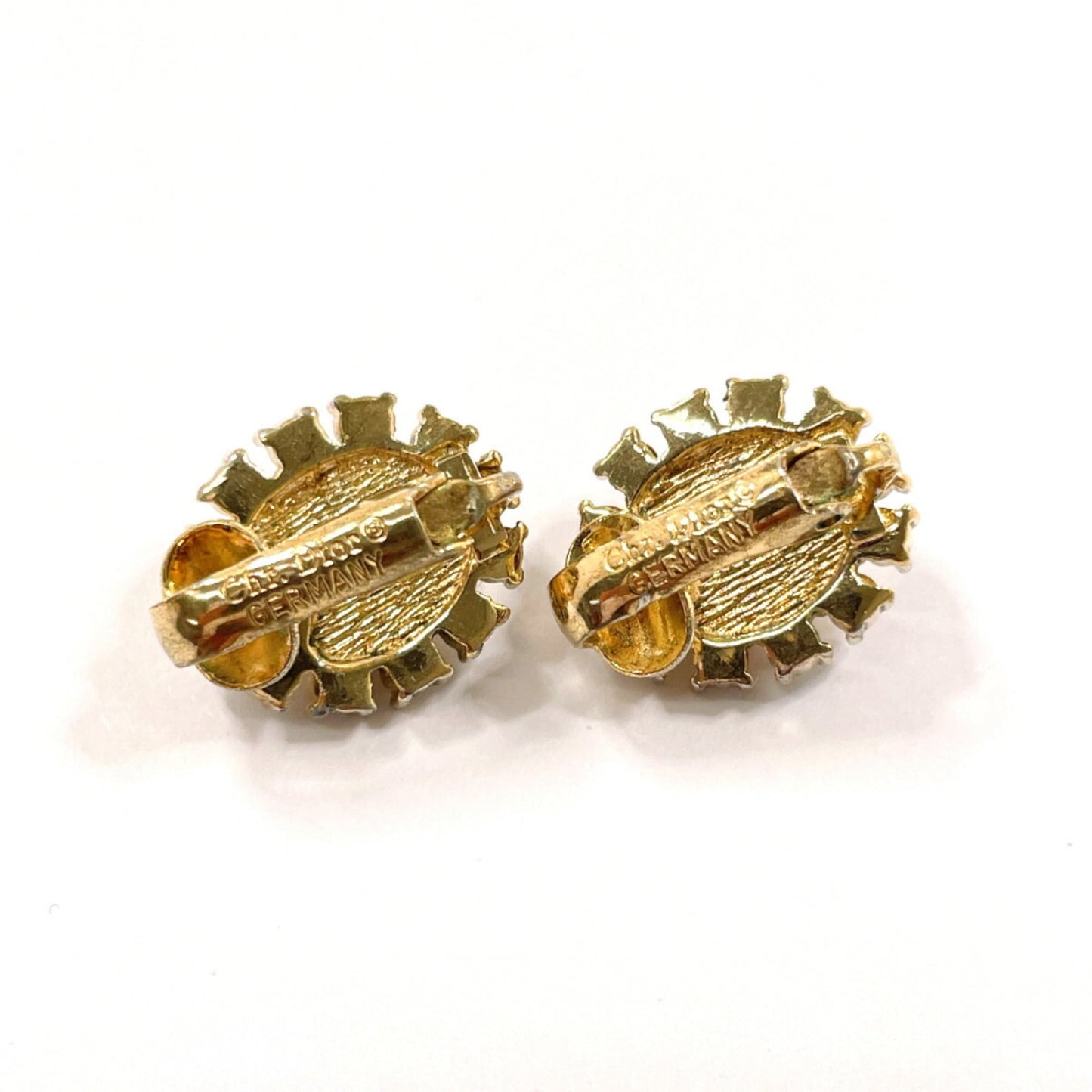 Christian Dior Earrings Metal/Rhinestone Gold