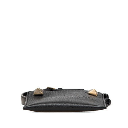 Studded Shoulder Bag In Black Leather