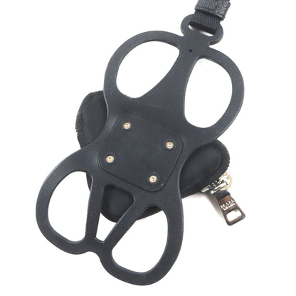 Prada 1Zt054 Nylon Re-Nylon Triangle Logo Neck Strap Phone Holder Smartphone Black Made In Italy