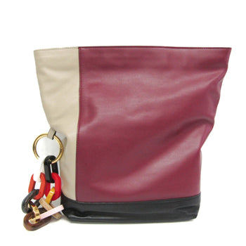 Marni Phmp0031Y0 P4092 Women'S Leather Clutch Bag Beige