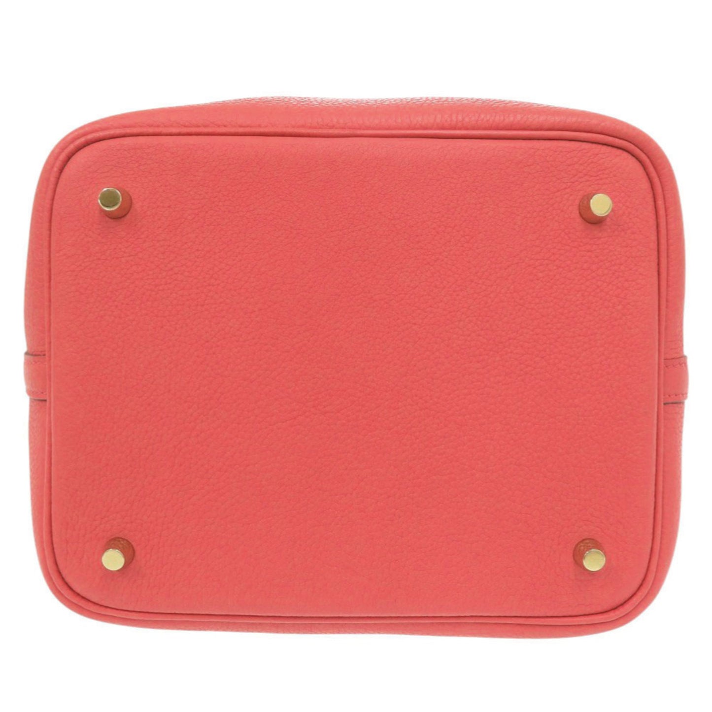 Herms Picotin Lock Mm Taurillon Clemence Leather Rouge Pivoine Handbag