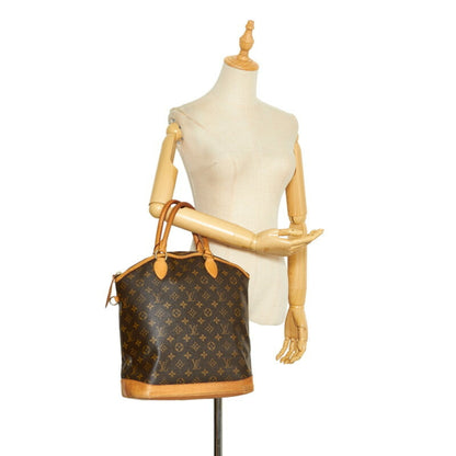 Louis Vuitton Monogram Lockit Mm Handbag Tote Bag M40606 Brown Pvc Leather