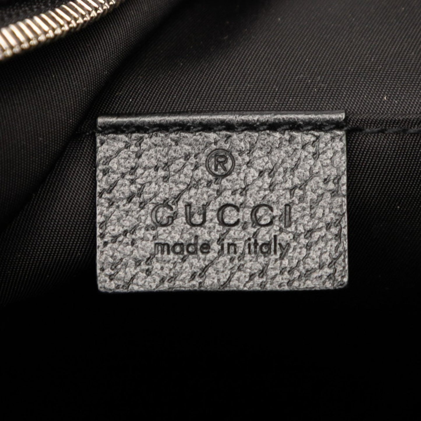 Gucci Gg Nylon Off-The-Grit Shoulder/Crossbody Bag 625858 Black Leather