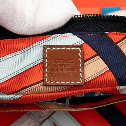 Hermes Herms Air Silk Duffle 44 Cavalcadour Boston Bag/Handbag In Orange