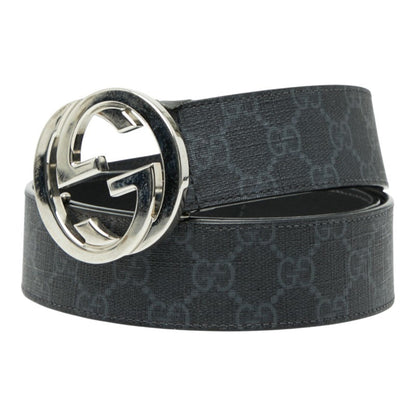 Gucci Gg Supreme Belt Size: 95 38 411924 Black Gray