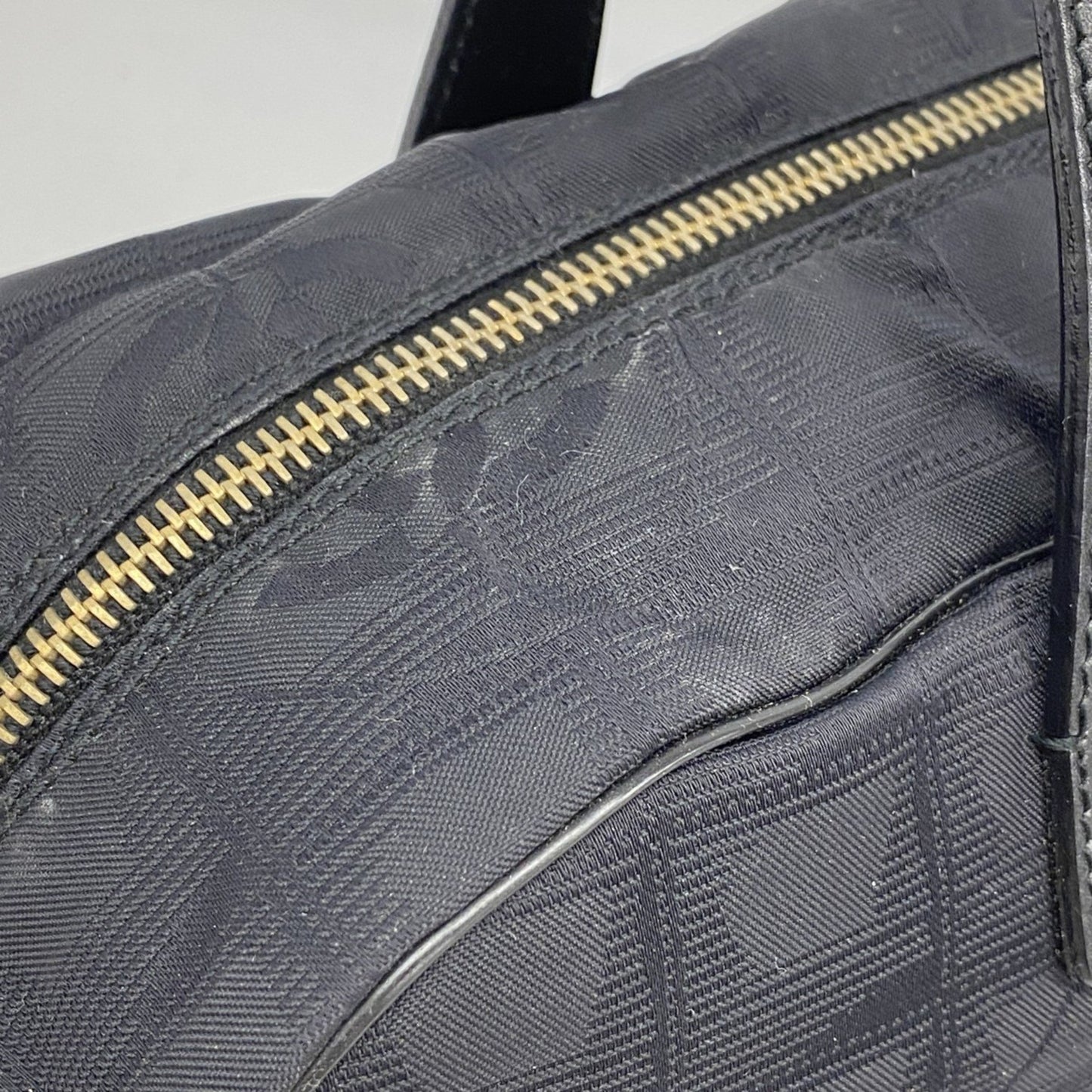 Chanel New Travel Nylon Handbag In Black Champagne