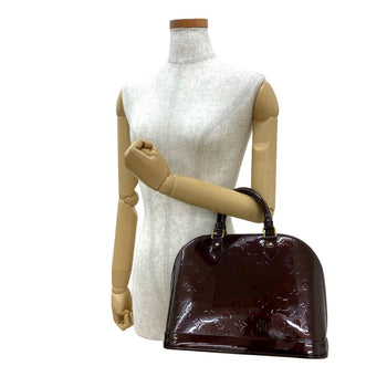 Louis Vuitton Alma Pm Monogram Vernis Patent Leather Enamel Handbag In Amaranth 33771