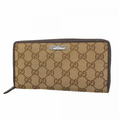 Gucci Gg Canvas Long Wallet 112724 Brown