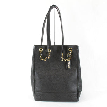 Chanel Triple Coco Shoulder Bag Leather Black