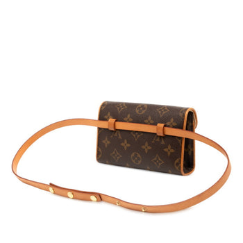 Louis Vuitton Monogram Pochette Florentine Body Bag/Waist Bag M51855 Brown Leather