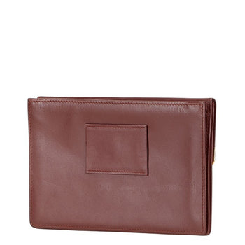 Cartier Must Line Long Wallet Wine Red Bordeaux Leather