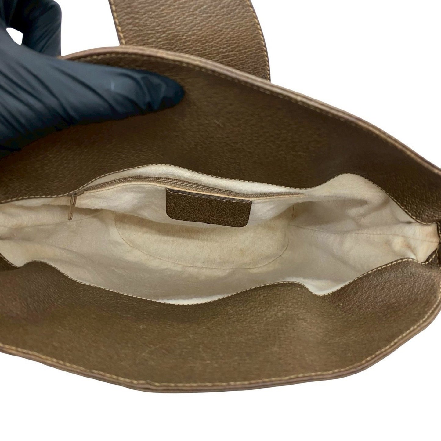 Gucci Old Gucci Vintage Sherry Line Gg Logo Hardware Leather Shoulder Bag Brown 96481