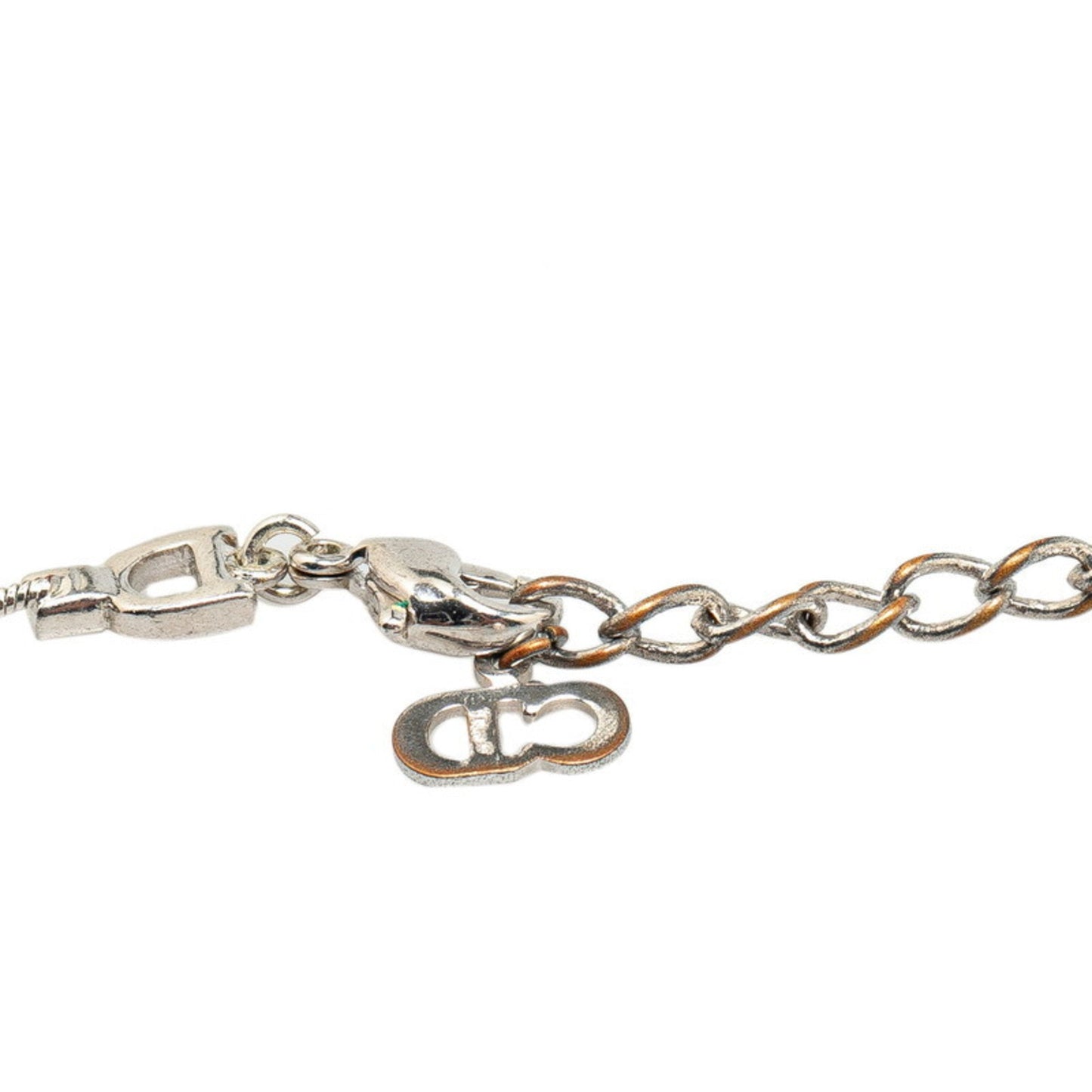 Christian Dior Dior Bracelet Silver Fake Pearl Metal