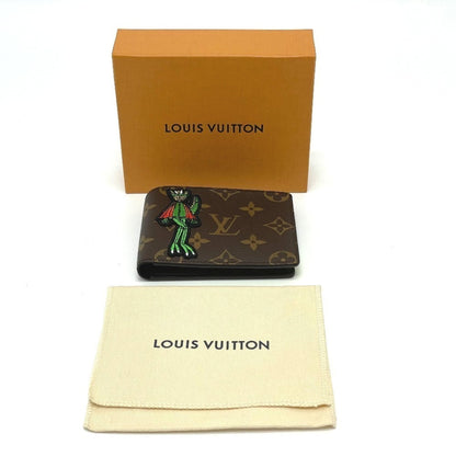Louis Vuitton M80156 Animal Monogram Portefeuille Slender Nm Billfold Bi-Fold Wallet Canvas