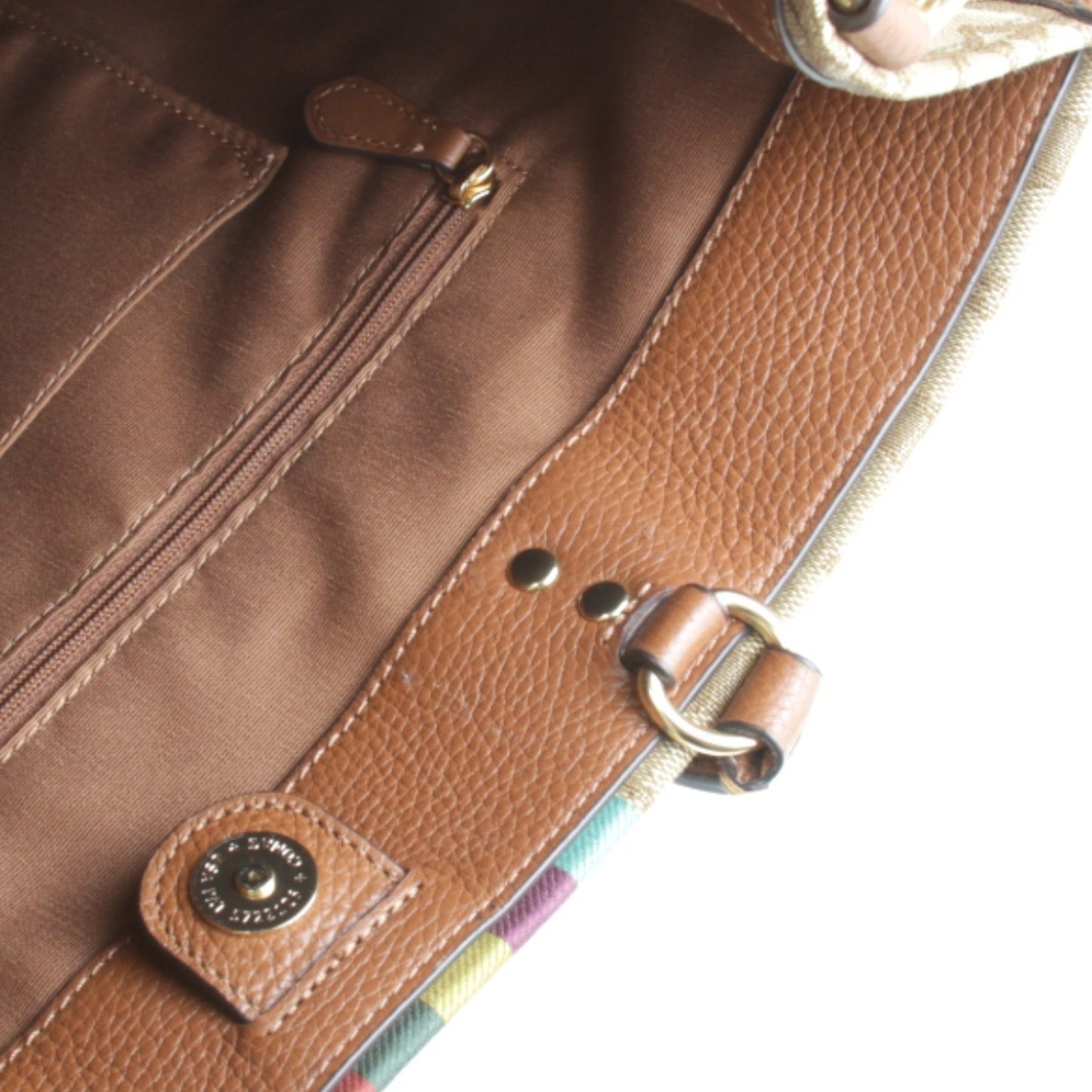 Coach Dempsey Tote F2239-C5793 Bag Signature 2-Way Brown Canvas