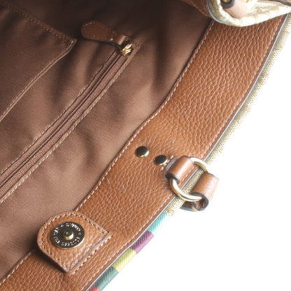 Coach Dempsey Tote F2239-C5793 Bag Signature 2-Way Brown Canvas
