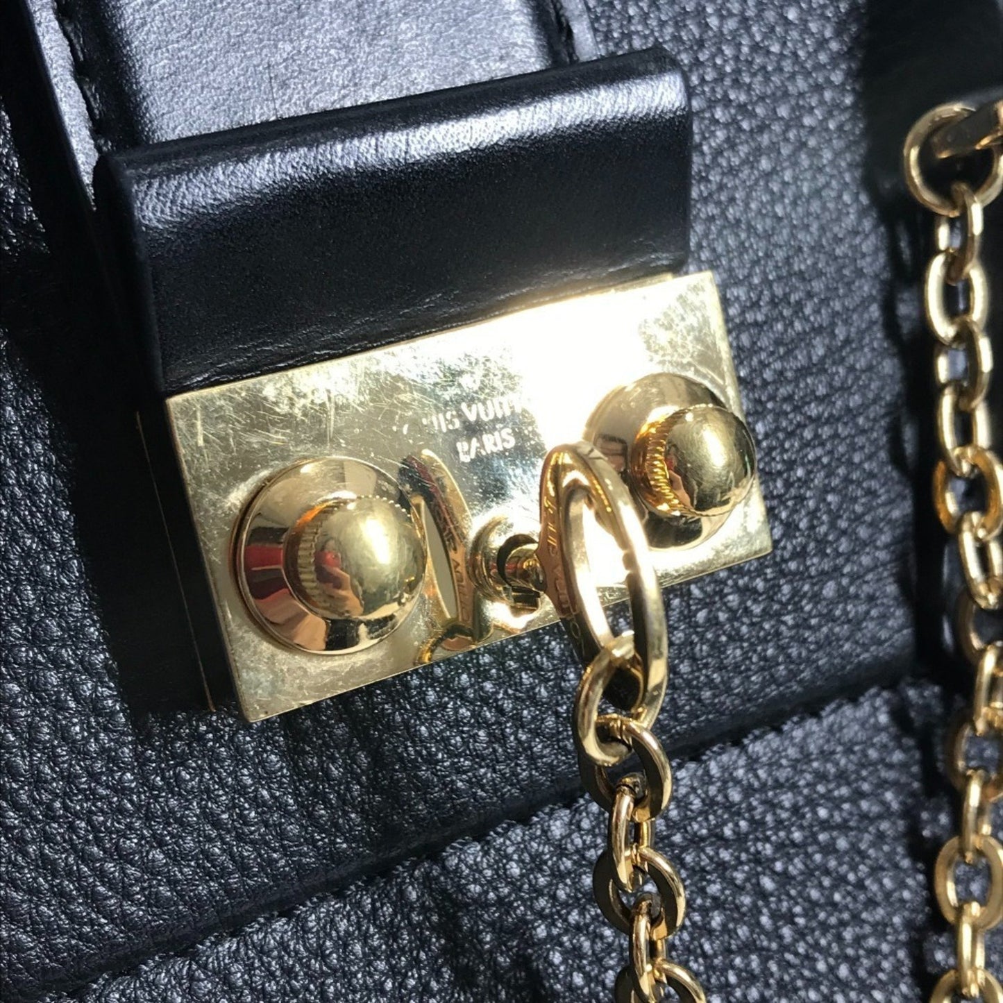 Louis Vuitton M51595 Cour Marly Pm Tote Bag With Studs And Chain