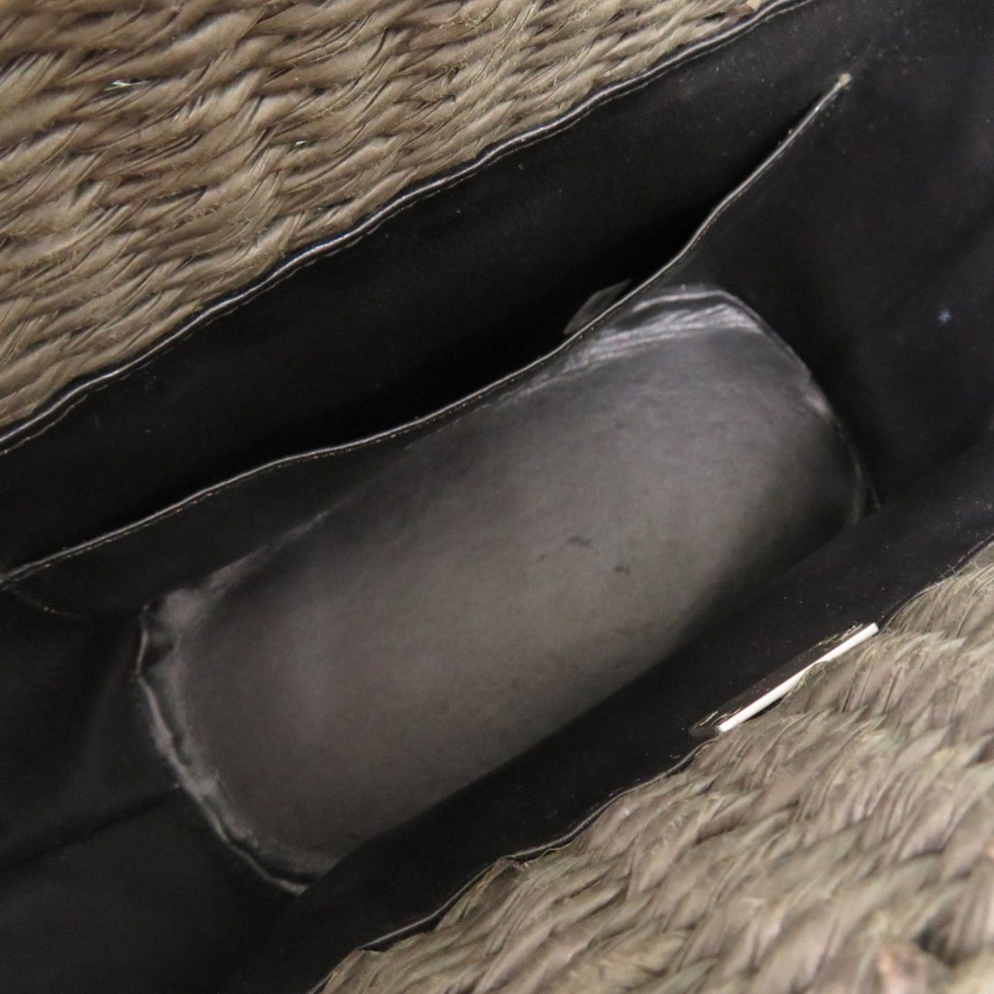 Chanel Straw Gray Basket Bag Handbag 1538 Chanel