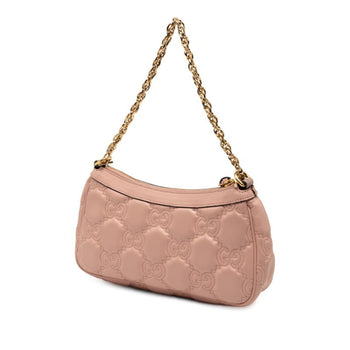 Gucci Gg Matelasse Handbag/Shoulder Bag 2Way 735049 Pink Leather
