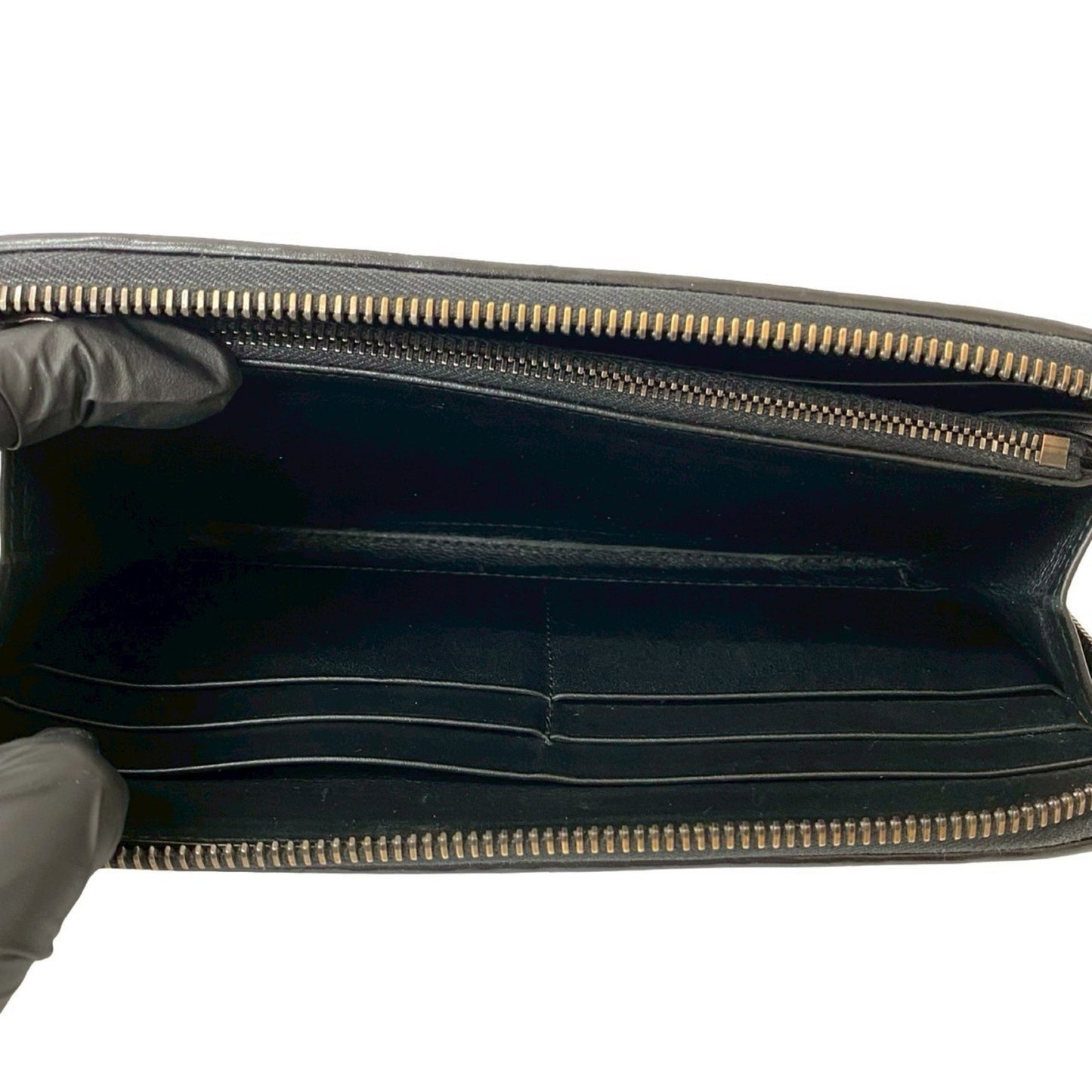 Bottega Veneta Intrecciato Round Zip Leather Long Wallet With Bill Compartment