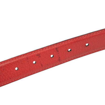 Bvlgari Belt Size: 110 44 Black Red Leather