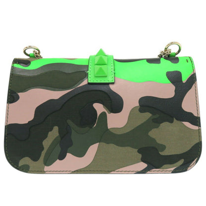 Valentino Garavani Glam Rock Camouflage Shoulder Bag In Canvas And Leather