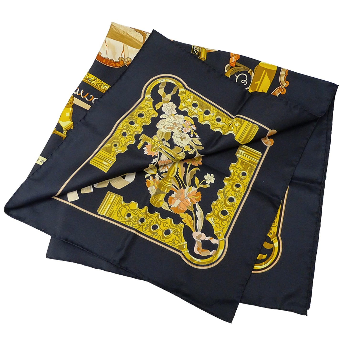 Hermes Herms Carr 90 Copeaux Scarf