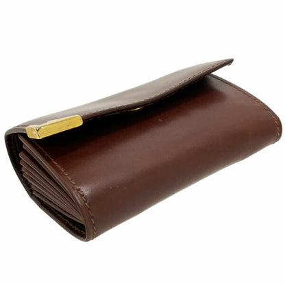 Salvatore Ferragamo Coin Purse F Leather Brown 22 6634 Ss-13181