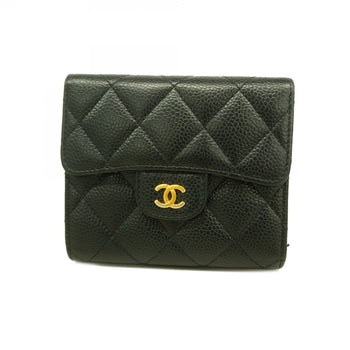 Calfskin Chanel Wallet (Tri-Fold) Grained