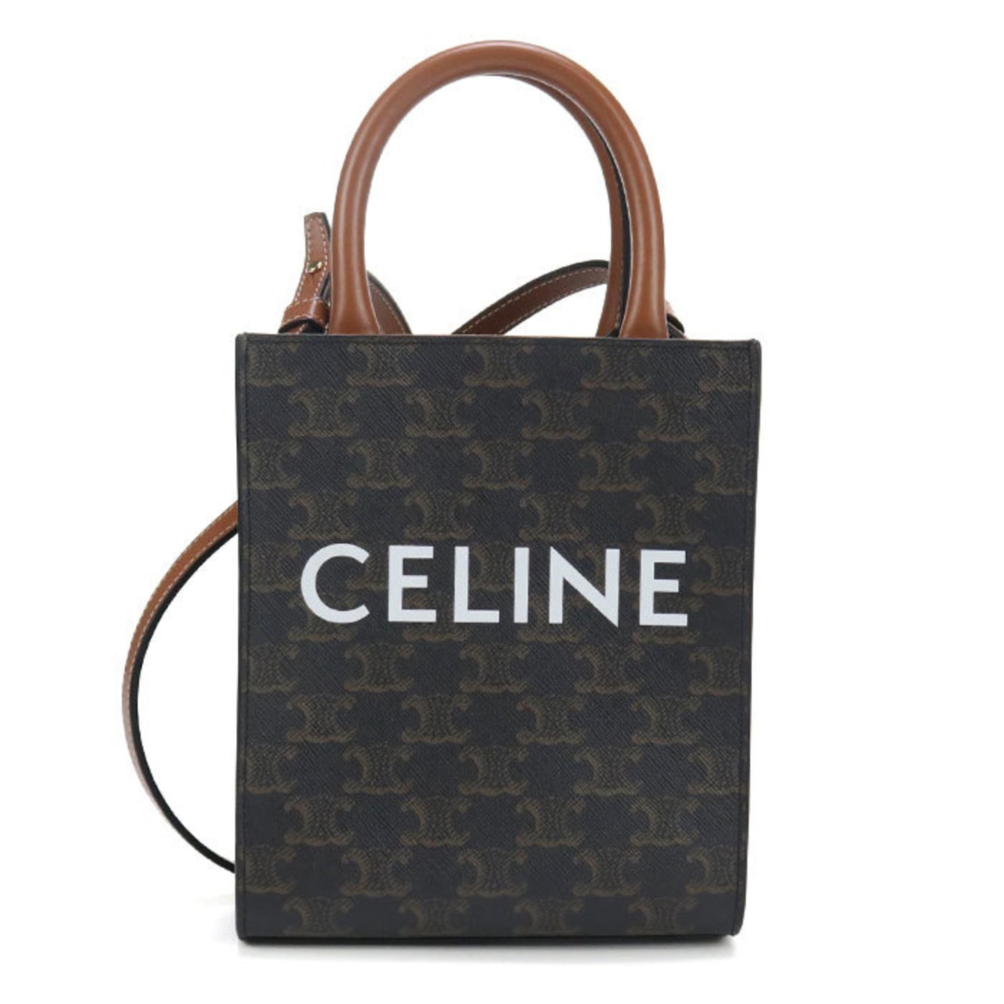 Celine Mini Vertical Cabas Triomphe Canvas Tote Bag 194372Bzk.04Lu