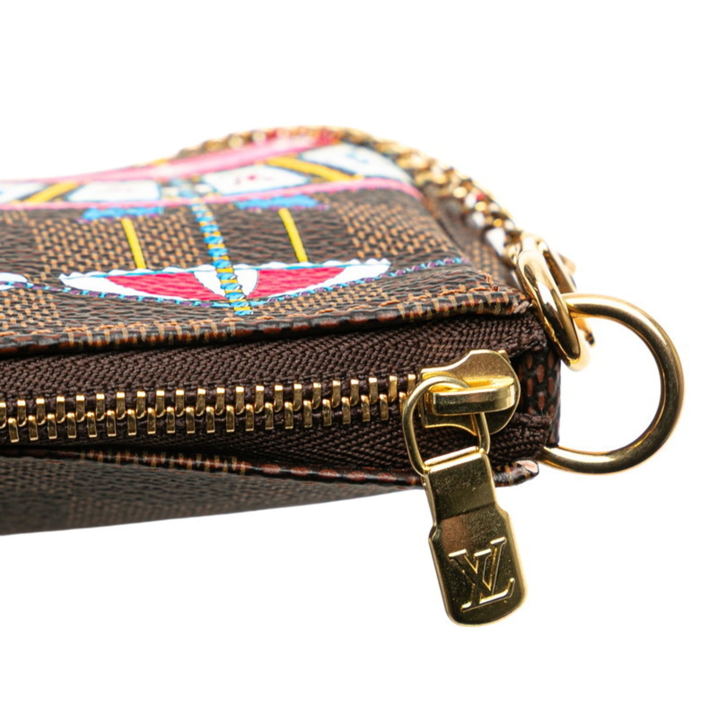 Louis Vuitton Damier Vivienne Mini Pochette Accessoires N60402 Brown Multicolor Leather