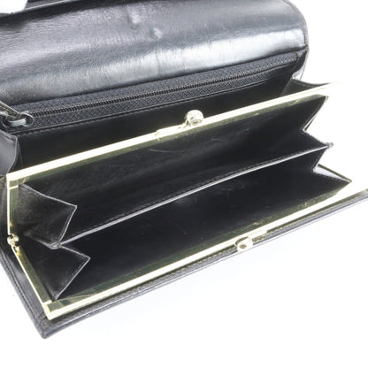 Celine Long Bi-Fold Leather Wallet with Coated Canvas