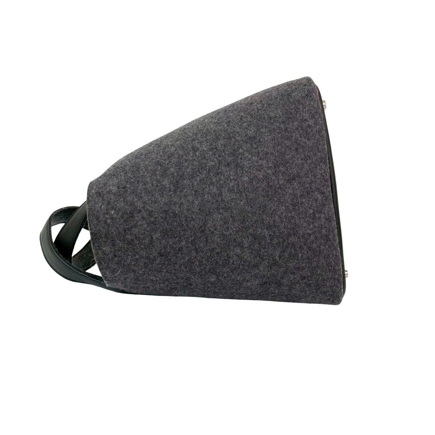 Unused Y-Stamped Hermes Picotin Lock Pm Felt And Swift Leather Handbag In Gray Black