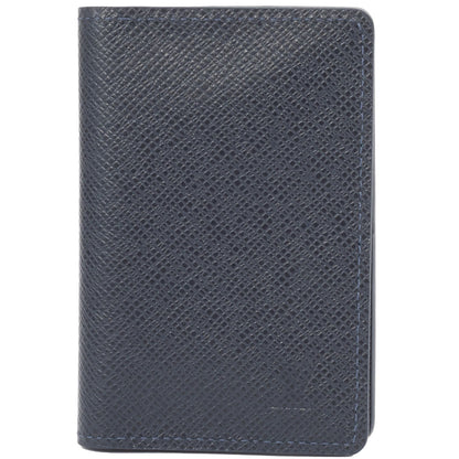 Louis Vuitton Card Case Organizer De Poche M30535 Taiga Blue Marine