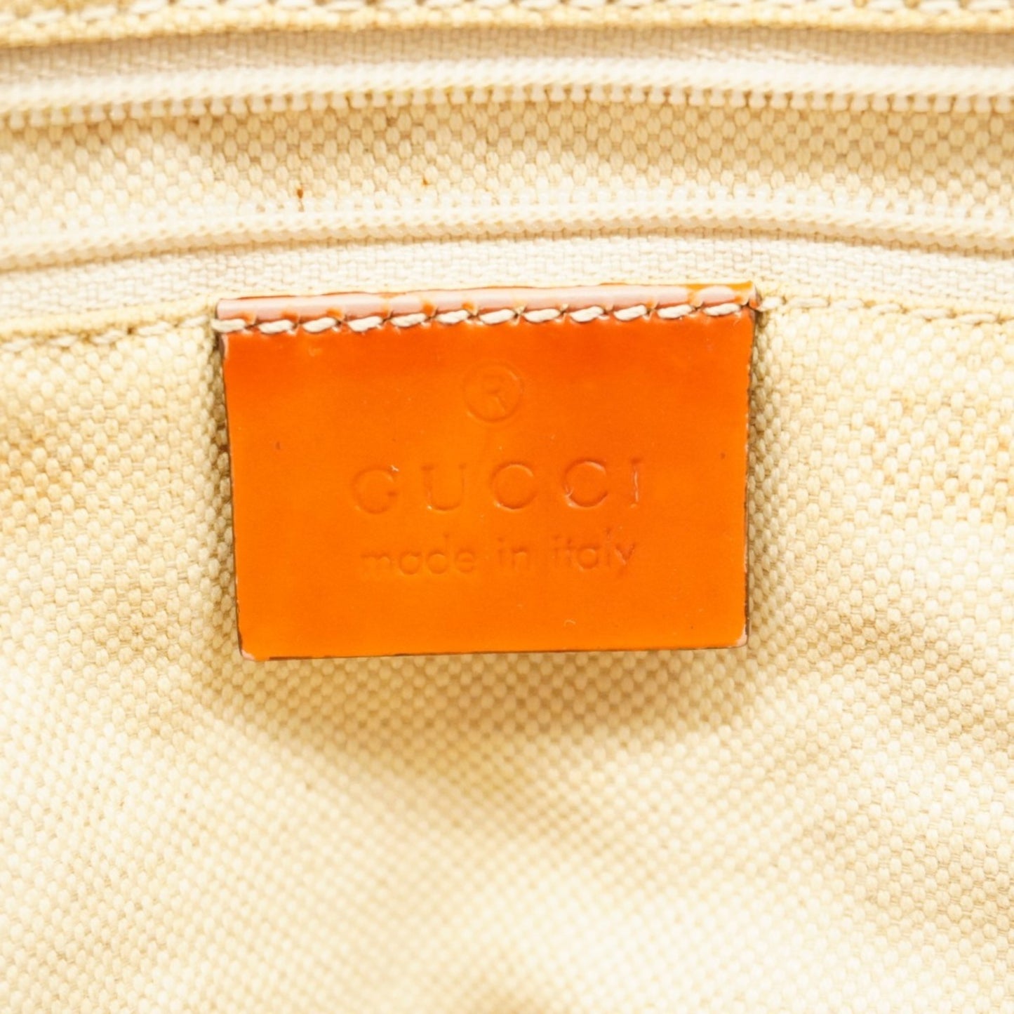 Gucci Tote Bag Gg Canvas 211971 Enamel Brown Champagne