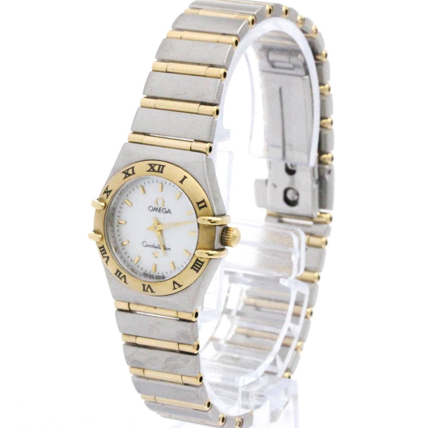 Omega Constellation Mop 18K Gold Steel Quartz Watch 1262.70 Polished