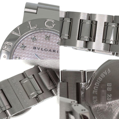 Bvlgari Bb23Ss 12P Diamond Watch Stainless Steel Ss