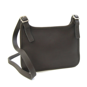 Coach Shoulder Bag 9142 Charcoal Brown Leather Pochette Crossbody Old