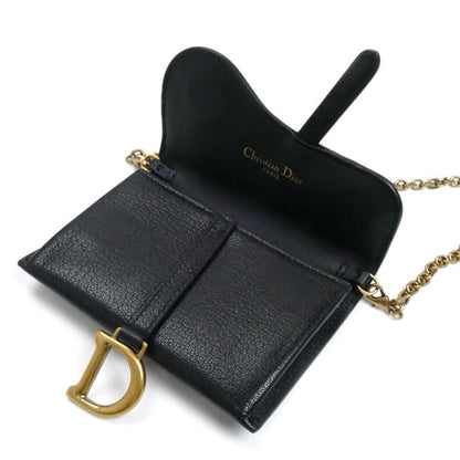 Christian Dior Saddle Nano Pouch Shoulder Bag Black