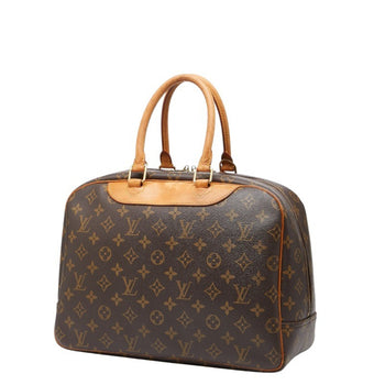 Louis Vuitton Monogram Deauville Handbag M47270 Brown Leather