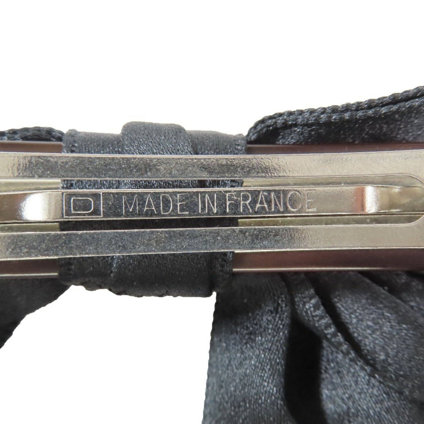 Chanel Satin Ribbon Barrette Accessories Hair Clips Hairpins Black