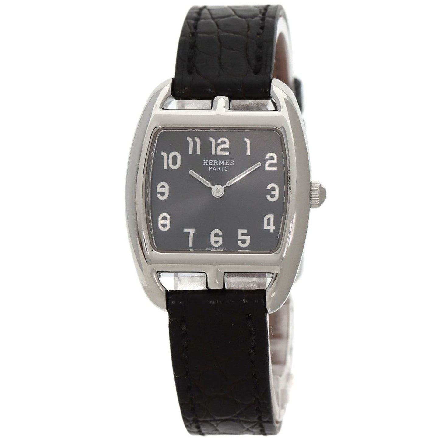 Hermes Herms Ct1.210 Cape Cod Tonneau Watch In Stainless Steel